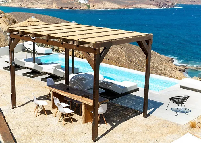 Hom Mykonos - Seaview With Private Pool Marathi (Mykonos)